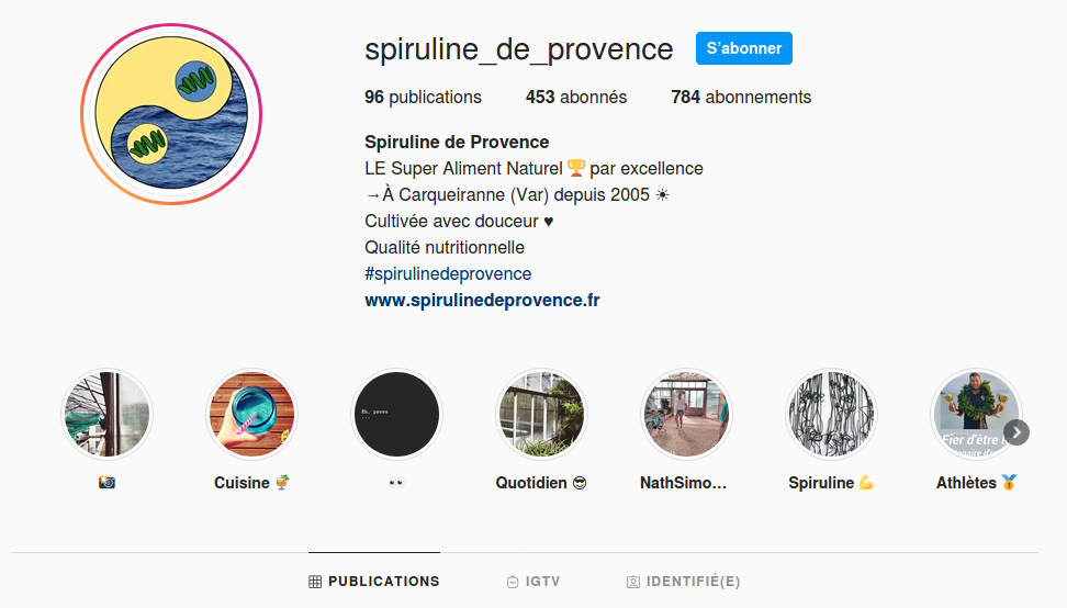 instagram spiruline de provencve